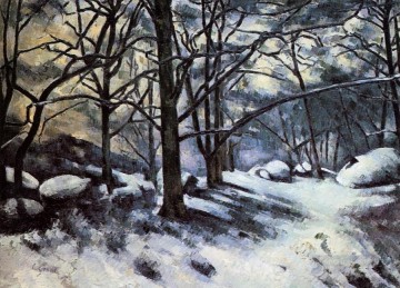  Nieve Arte - Nieve derritiéndose Fontainbleau Paul Cezanne